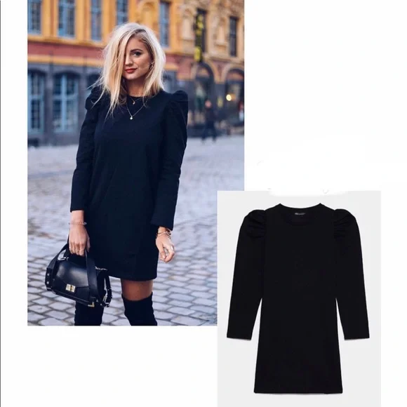 🌈🖤HP🖤🌈 𝗡𝗪𝗧 𝗭𝗮𝗿𝗮 • Balloon Sleeves Dress - Picture 3 of 15